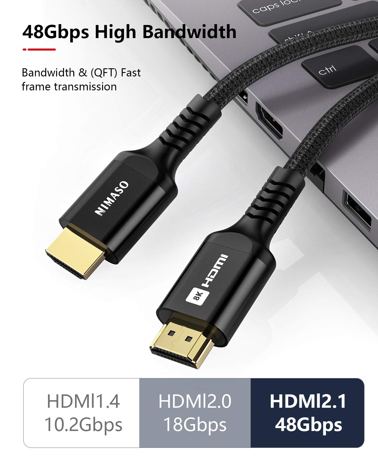 ☆ファイバー8K HDMI ケーブルハイスピード 48Gbps HDMI 黒 Amazon | 8K 4K 光ファイバーHDMI ケーブル 20M 48Gbps ウルトラ